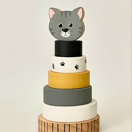 Ring stacker with Cat topper.