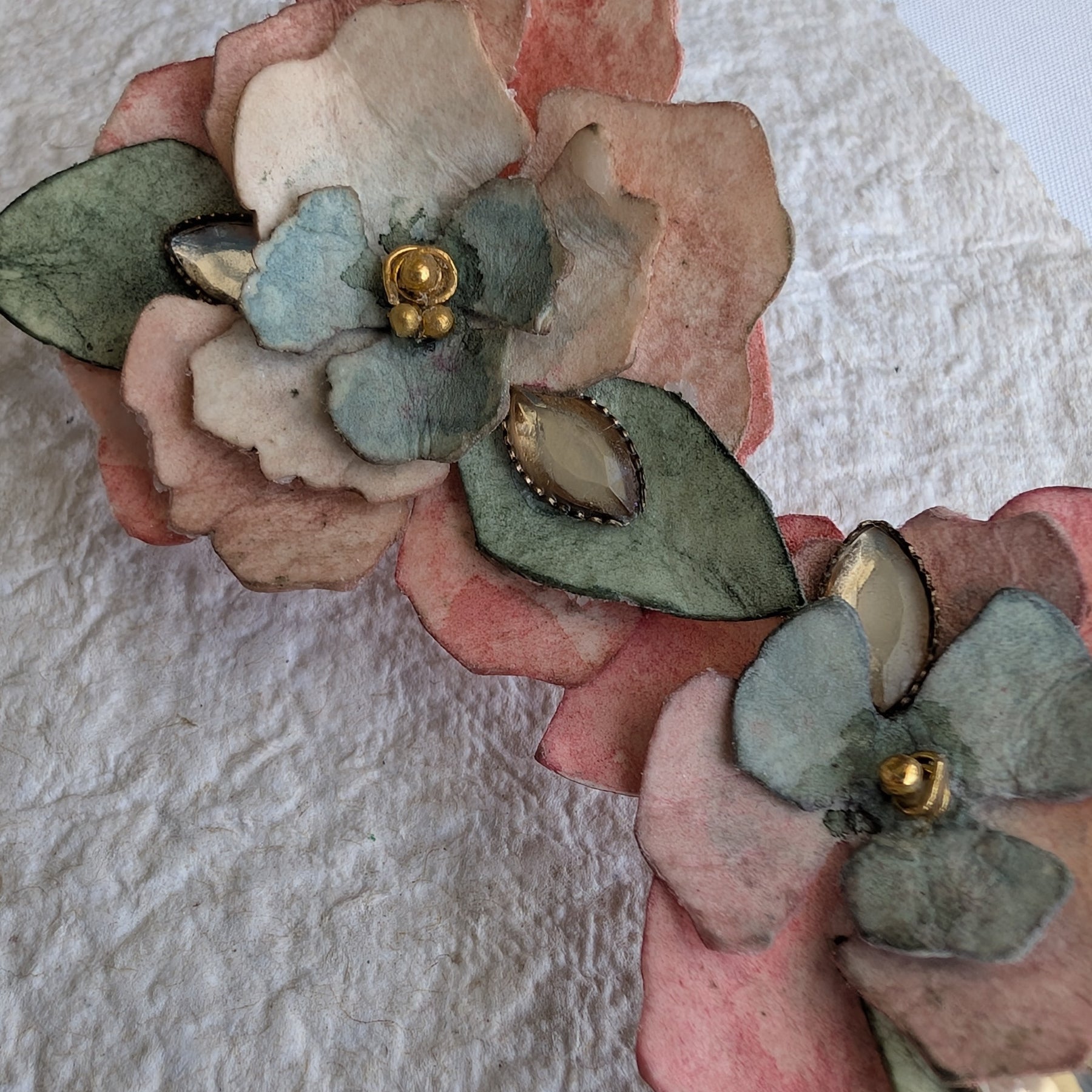 Made to Order Floral Ear Cuff – Bridal Statement Earrings Wearable Art