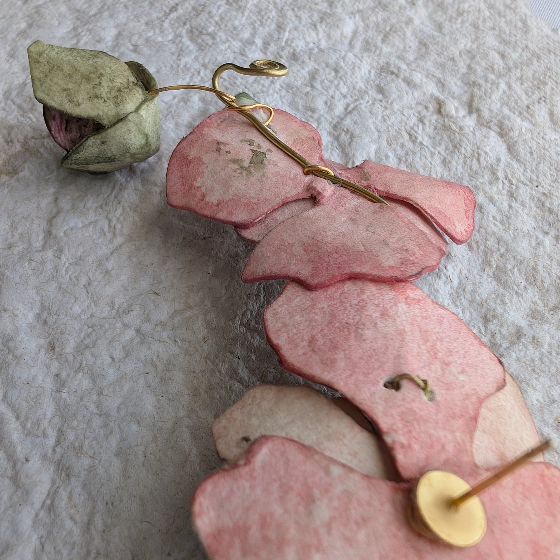 Made to Order Floral Ear Cuff – Bridal Statement Earrings Wearable Art