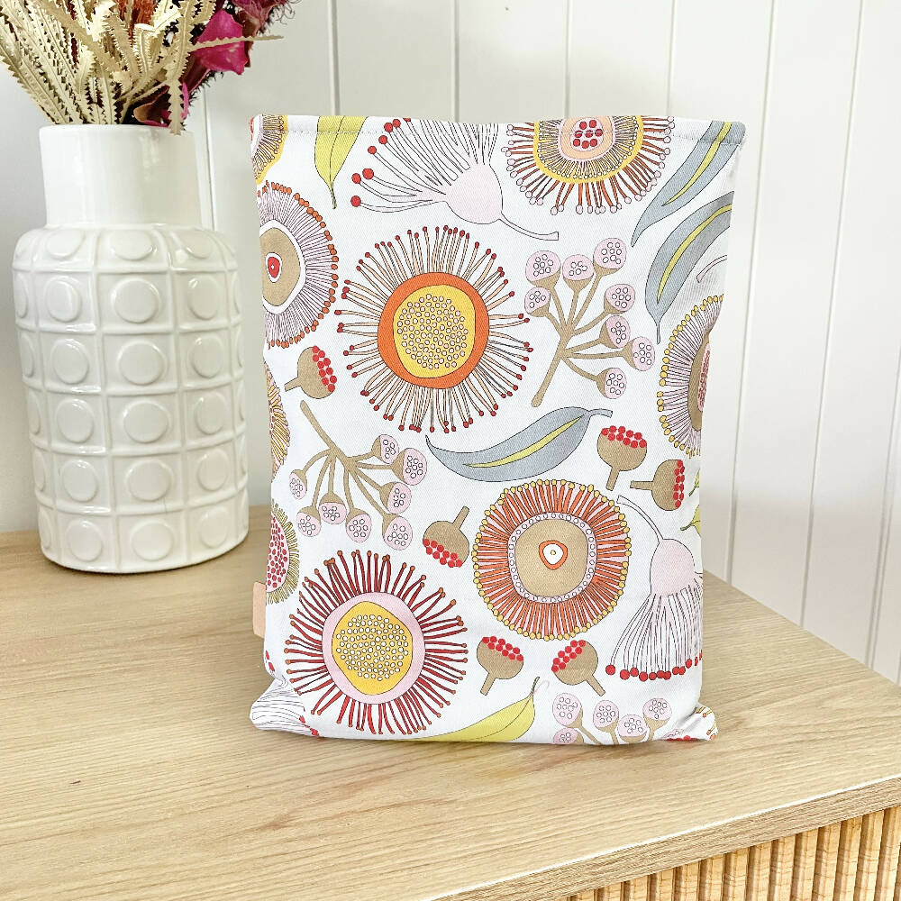 Book Sleeve or iPad Sleeve, Book Protector~ Gum Blossom Garden