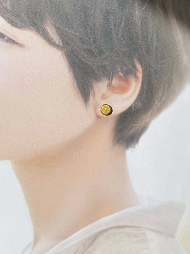 Fruit Resin stud earrings
