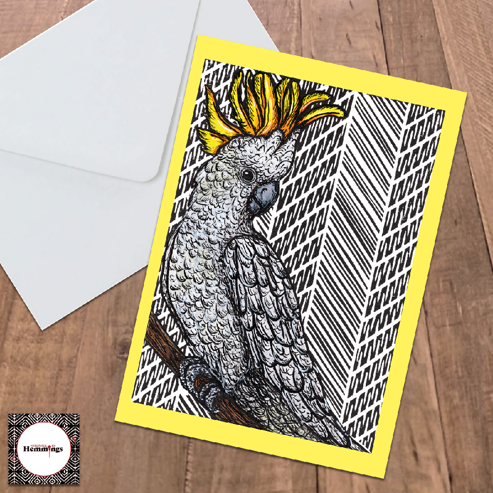 Sulphur-Crested Cockatoo Greeting Card + Envelope