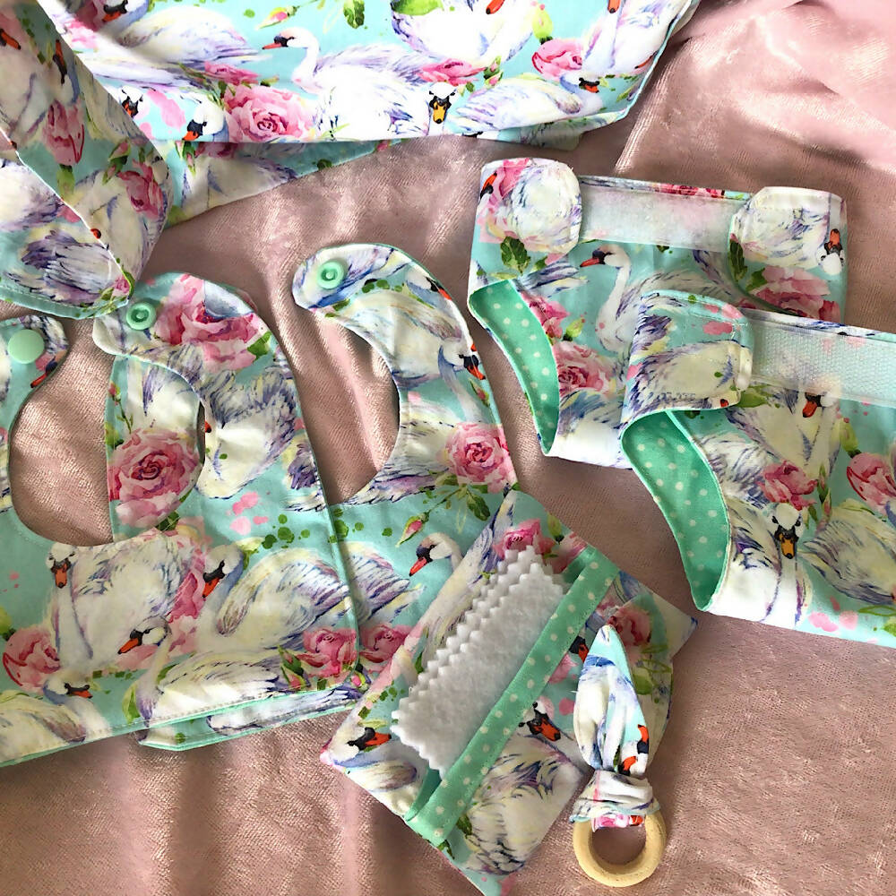 Nappy Bag and accessories for Baby Doll - mint swan #1