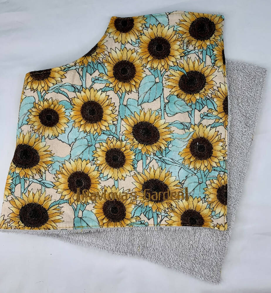 Bib & Burp Cloth Set - Sun Flowers
