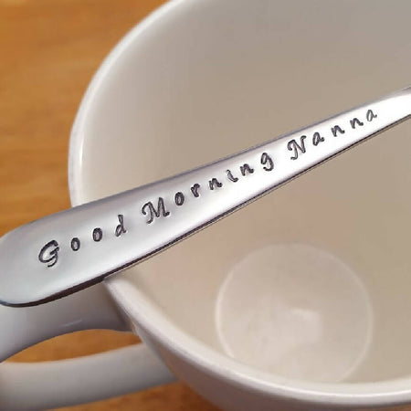 Good Morning Nanna Mothers Day. Custom Made Spoon,