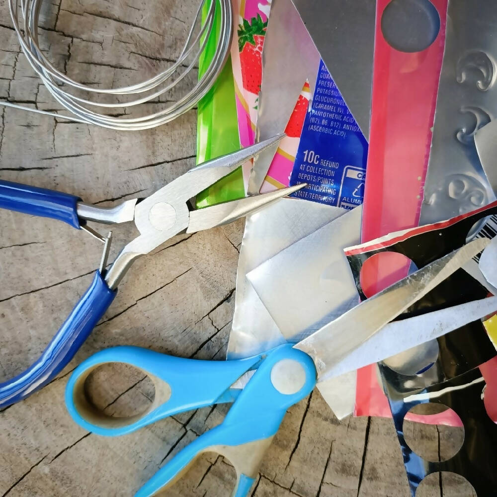 Rockstar Dangle Earrings - upcycled drink cans