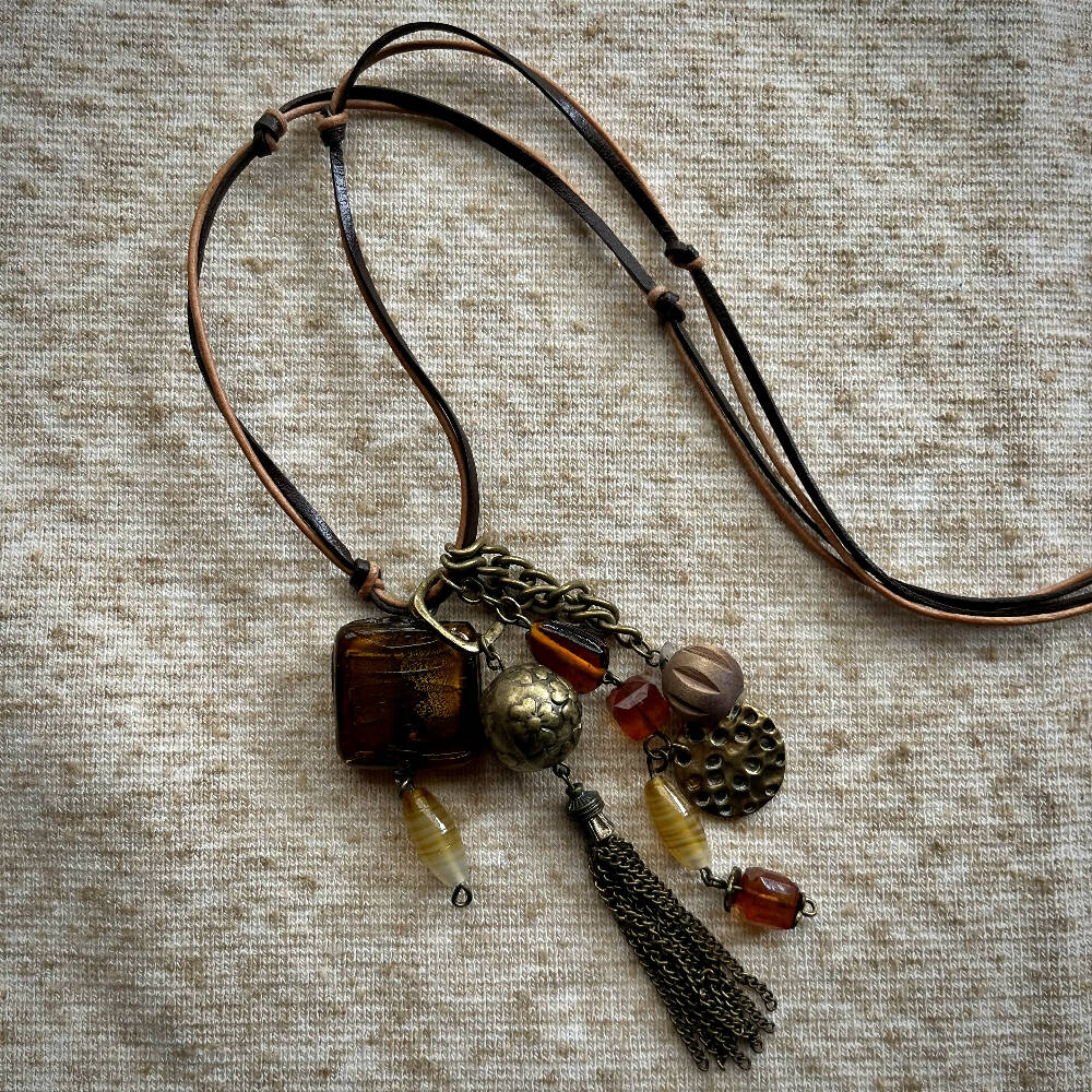Unique up-cycled pendant necklace