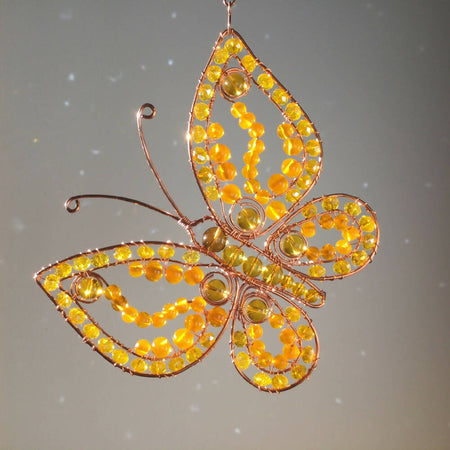 Glass Beaded Butterfly Suncatchers or wall decor