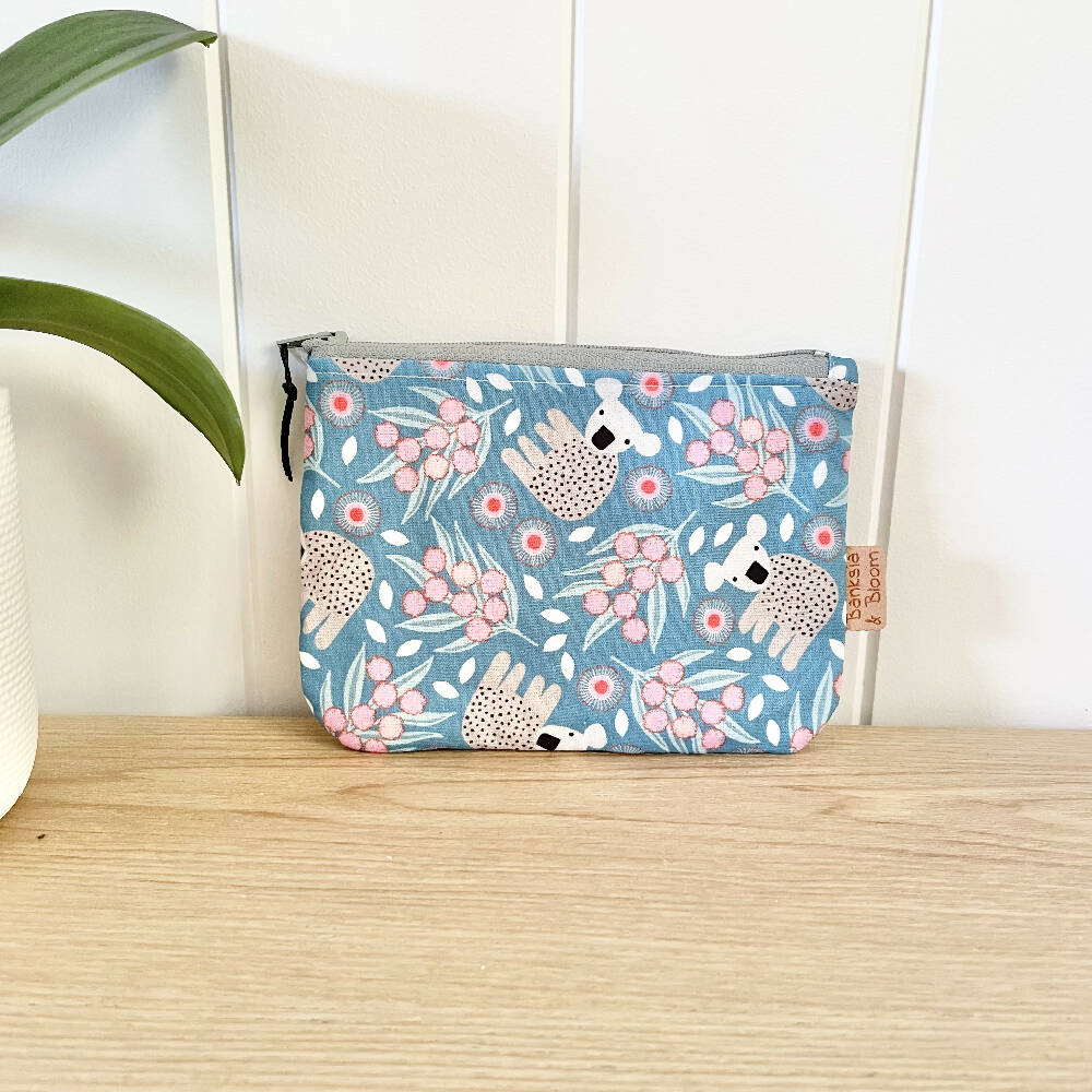 Cotton Zipper Pouch Midi Collection Baby Koalas