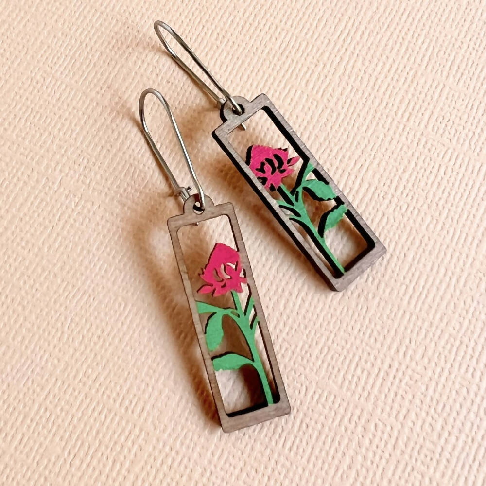 Red earrings | Waratah earrings |Australian Flora Earrings