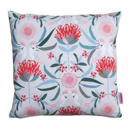 Australian Cockatoos and Flora - Cushion Cover
