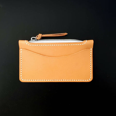 Italian Leather Card Pocket Zip Purse