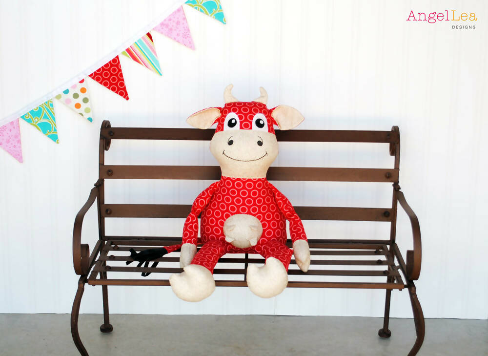 Cow Stuffed Animal PDF Sewing Pattern