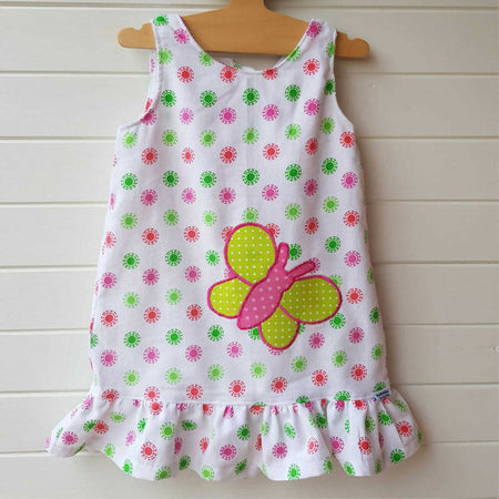 Baby Girls Corduroy Dress | Size 1 |Butterfly Applique