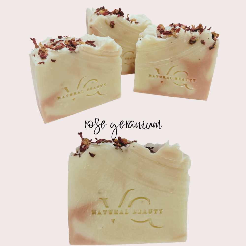 Luxury Handcrafted Rose Geranium Small Batch Artisan Soap