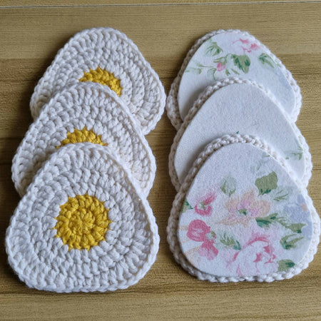 Crochet Egg Coasters (Set of 1, 2, 4, 6, or 8)
