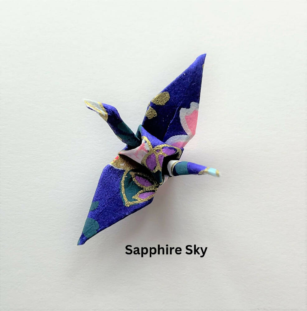 Sapphire Sky crane - Marion Nelson Art
