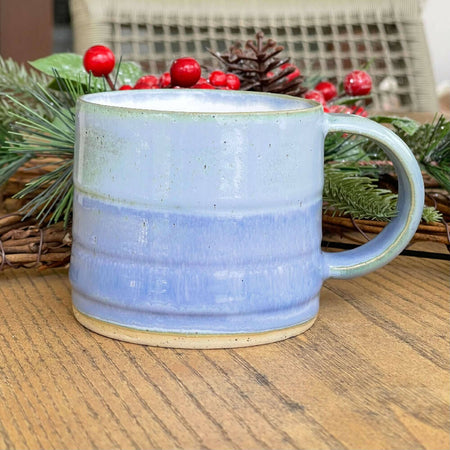 Two-Tone Blue Ceramic Mug | Wheel Trown Pottery | Australian Handmade