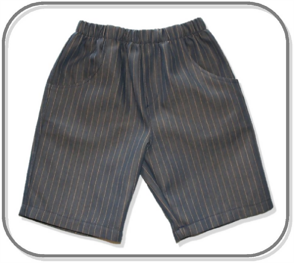 Boys Pinstripe Denim Shorts