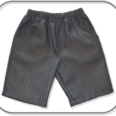 Boys Pinstripe Denim Shorts