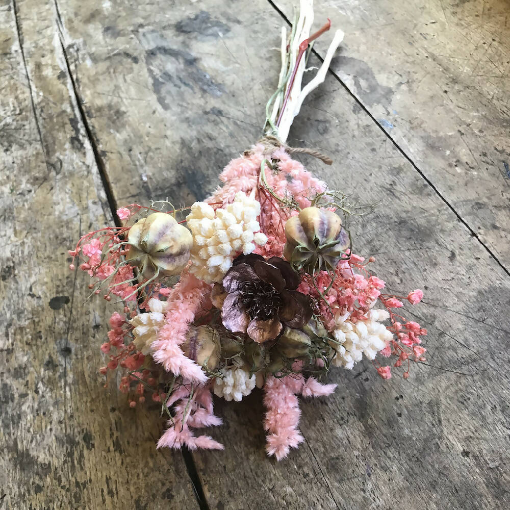 Pink and white posy 31cm