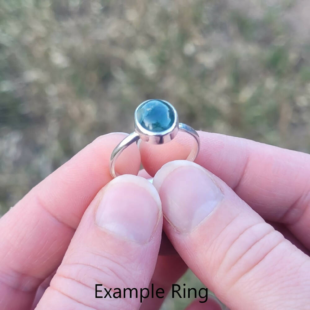 Moss Agate Choose-Your-Stone Ring (Made To Order)