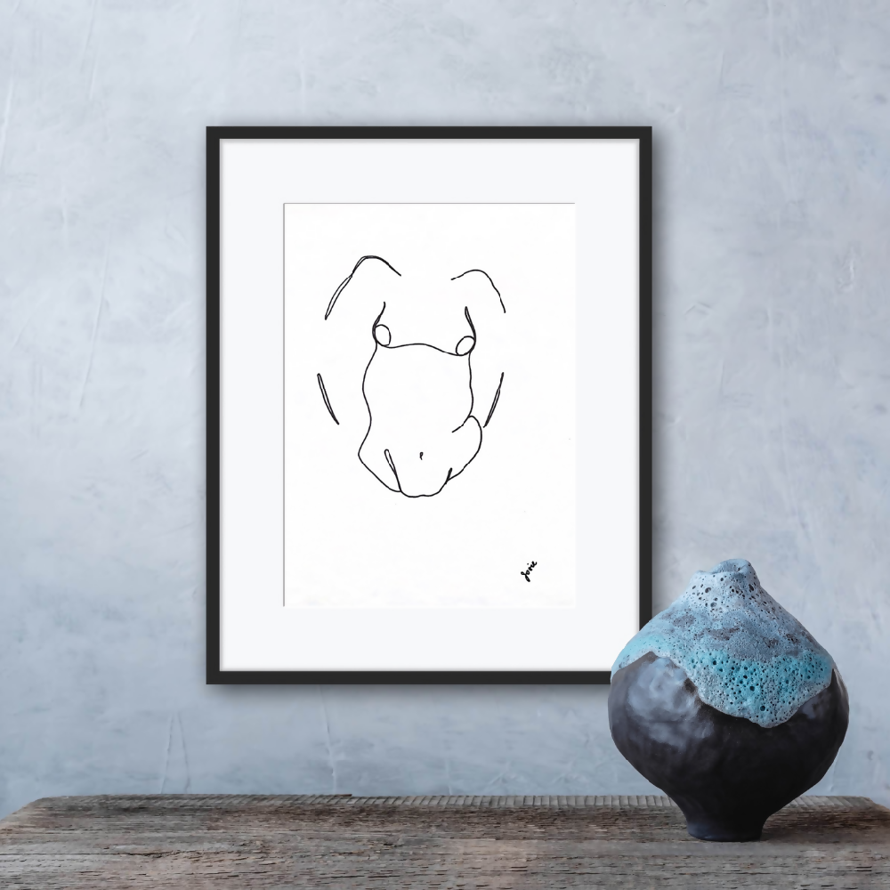 'Female Stance' Original A4 line drawing artwork