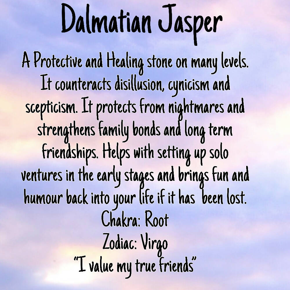 Dalmatian Jasper Gemstone Stretchy Bracelet 8mm