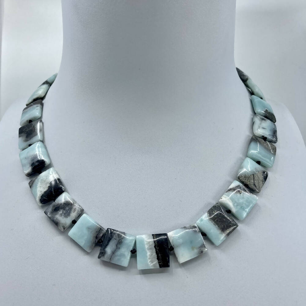 Amazonite square beads necklace 4