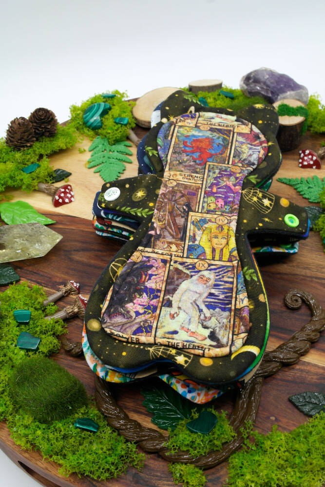 dig the flow reusables cloth pad happy hippos naomi's kitty pattern