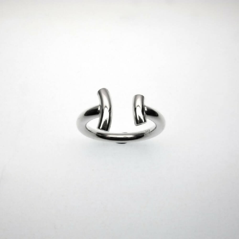 sterling silver open curve ring 5