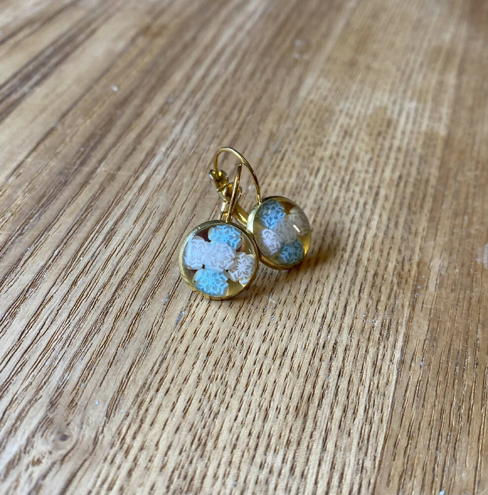 Japanese washi paper Resin earrings