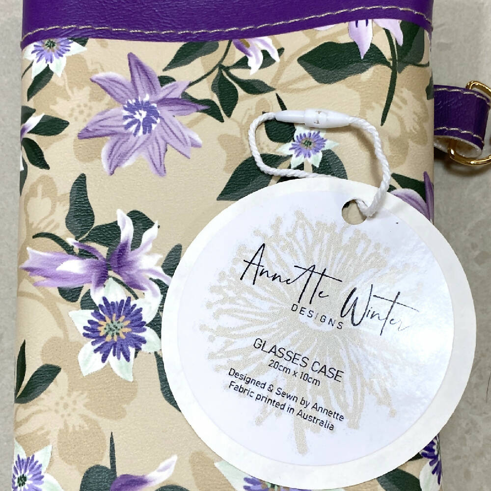 Glasses Case / Pouch featuring exclusive Australian Clematis Floral Print #6