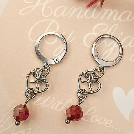 Mini-Heart Wire Earrings