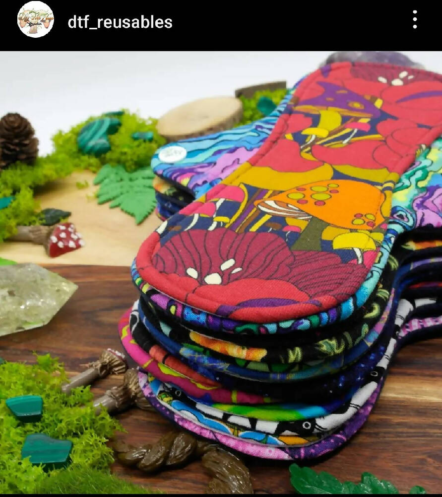 Dig the flow reusables australian cloth pads MishMash pattern