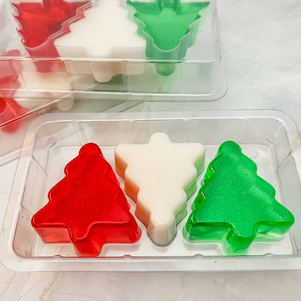 Handmade Christmas Tree Soap Trio