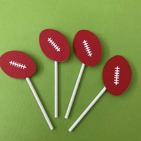 Football Cupcake Toppers . Footy Birthday party, baby shower, first birthday.