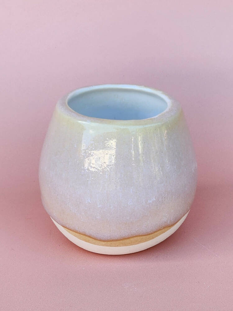 Handmade Ceramic Propagation Vase - Opal Glaze