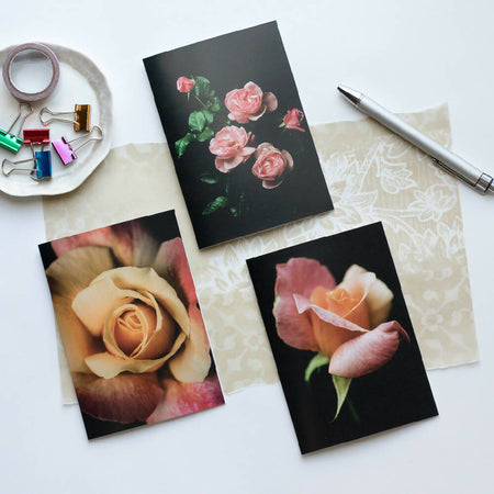 Set of 3 Fine Art Rose Greeting Cards – Love and Roses