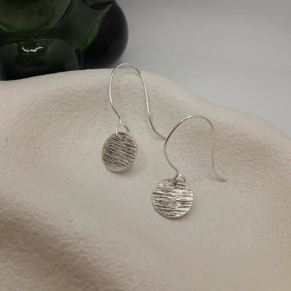 pure silver earrings with handmade ear wires