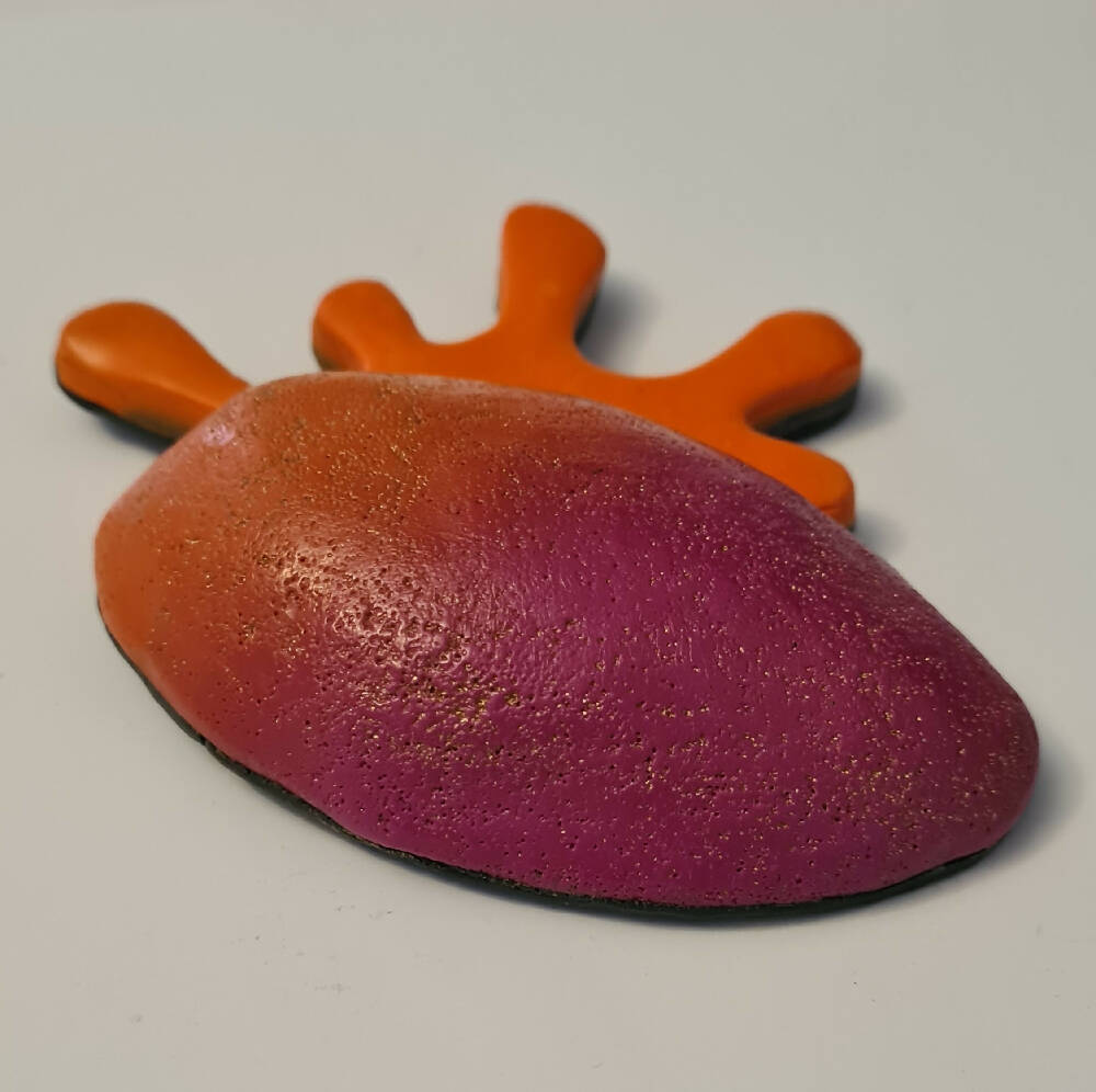 Pink and Orange brooch