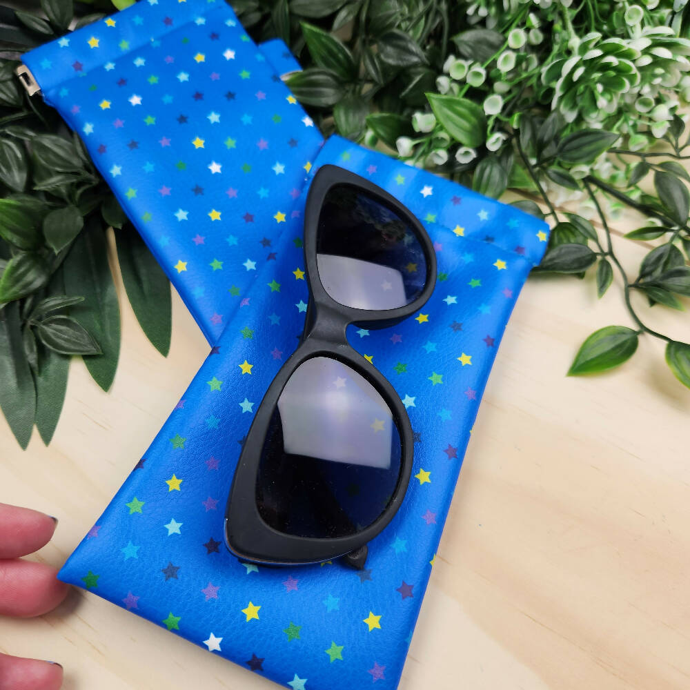 Glasses Case - Stars of Blue - Snap Closure