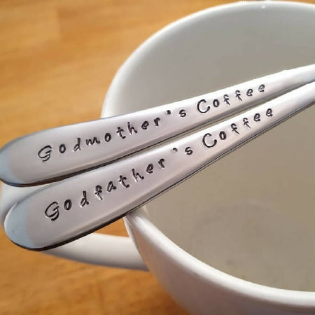 Custom Godparent Spoons.