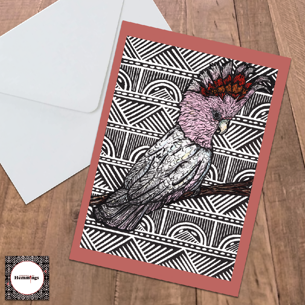 Major Mitchell Cockatoo Greeting Card + Envelope