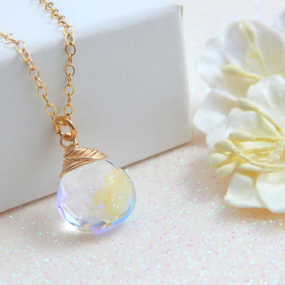 Angel aura quartz pendant deals
