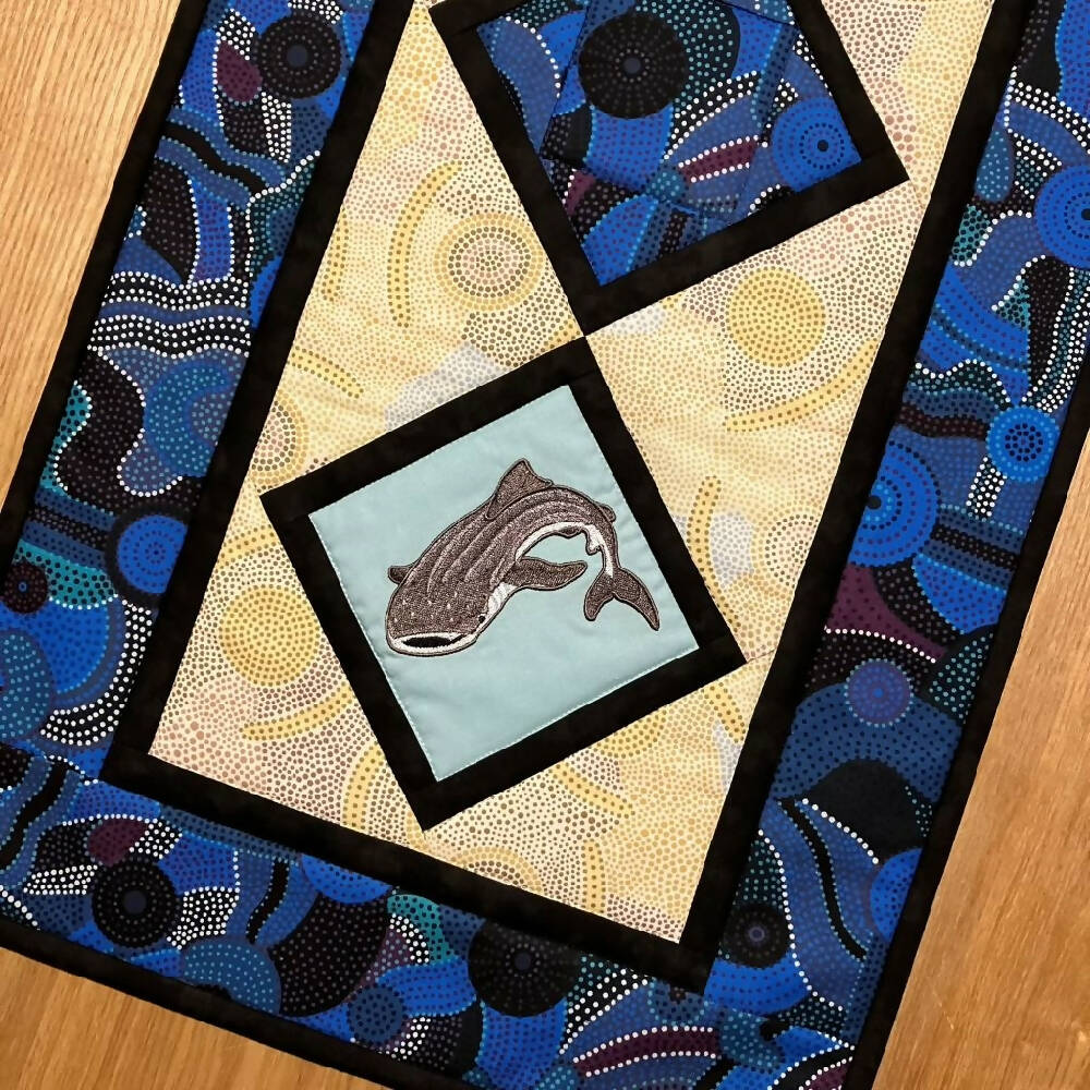 handmade Australian native quilted - whale shark