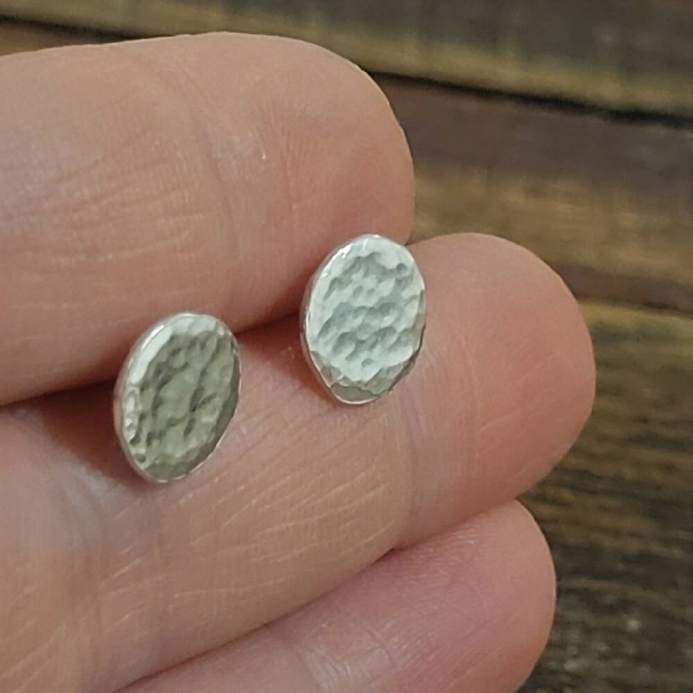 Hammered Circle Studs 2