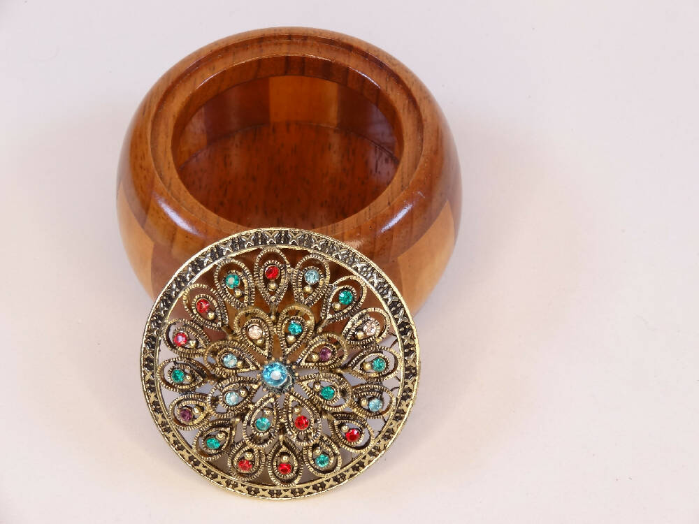 Turned Trinket/Jewelry Box with Fancy Lid.