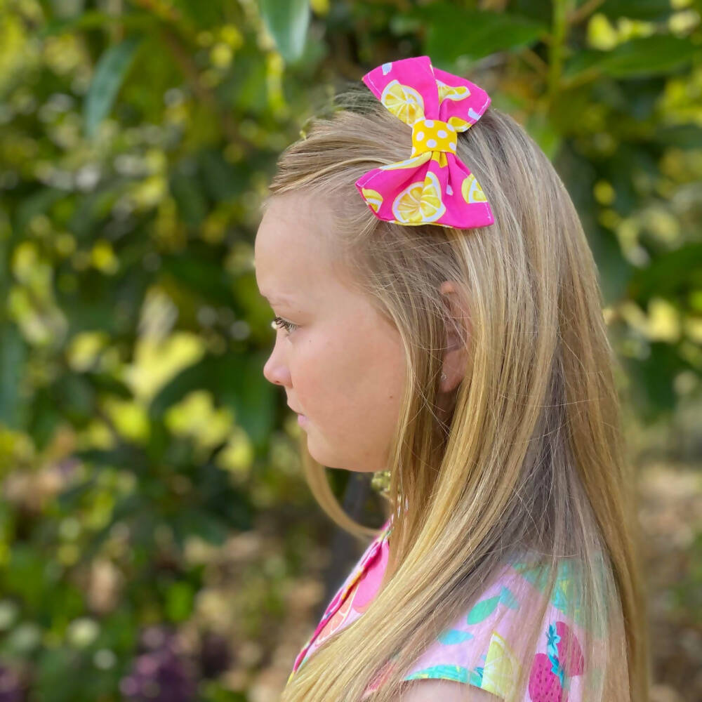 girls-handmade-fruit-print-dress-and-hair-bow-set