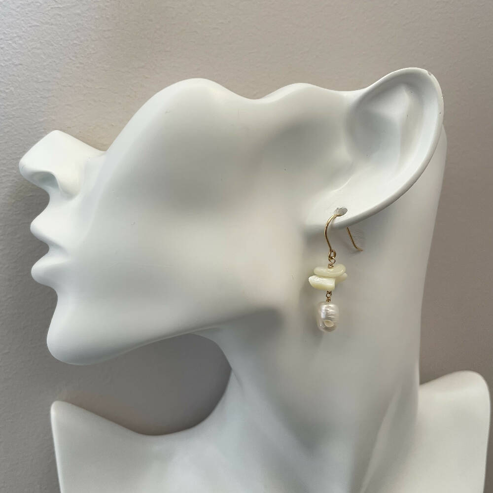 14K Gold filled pearl earrings